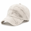 Baseballkappe Einheitsgröße aus Textil in Creme Grau mit Marmorierung für Alltag