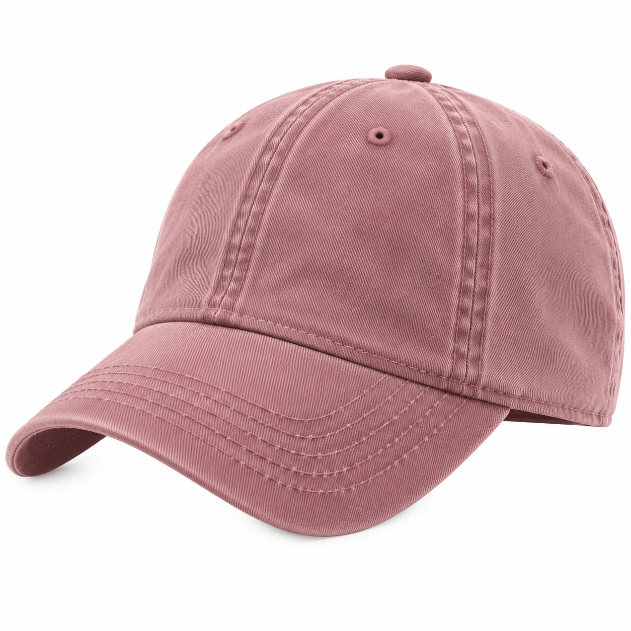 Baseballkappe Einheitsgröße Rosa aus Textilgewebe mit gebogenem Schirm