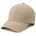 Baseballkappe Einheitsgröße aus Textil in Beige mit Belüftung und gebogenem Schirm