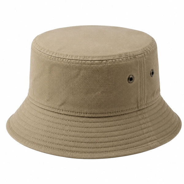 Anglerhut Einheitsgröße aus Textil in Khaki mit Belüftungsösen